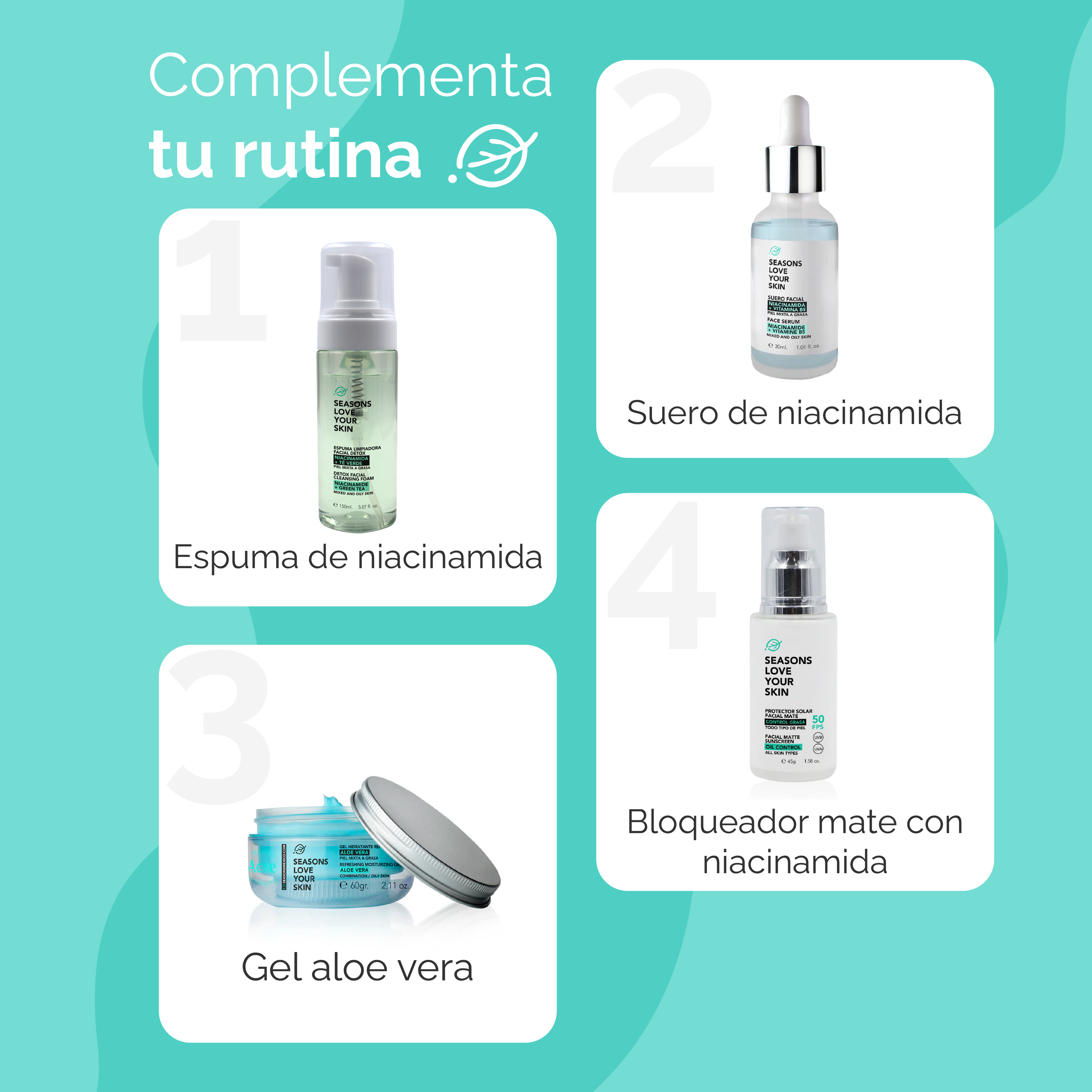 Espuma Limpiadora Facial Niacinamida + Té Verde 150ml